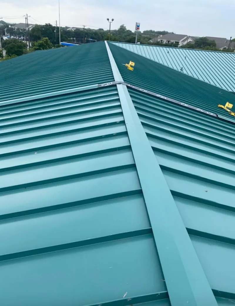 Green commercial metal roof ridge and valley for Metal Roof Repair in Hardeeville
